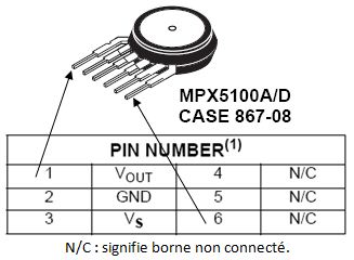 capteur_pression_MPX5100A_branchements